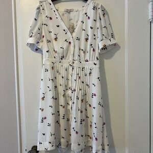 Madewell White Floral Mini Dress - Size 0 - NWT